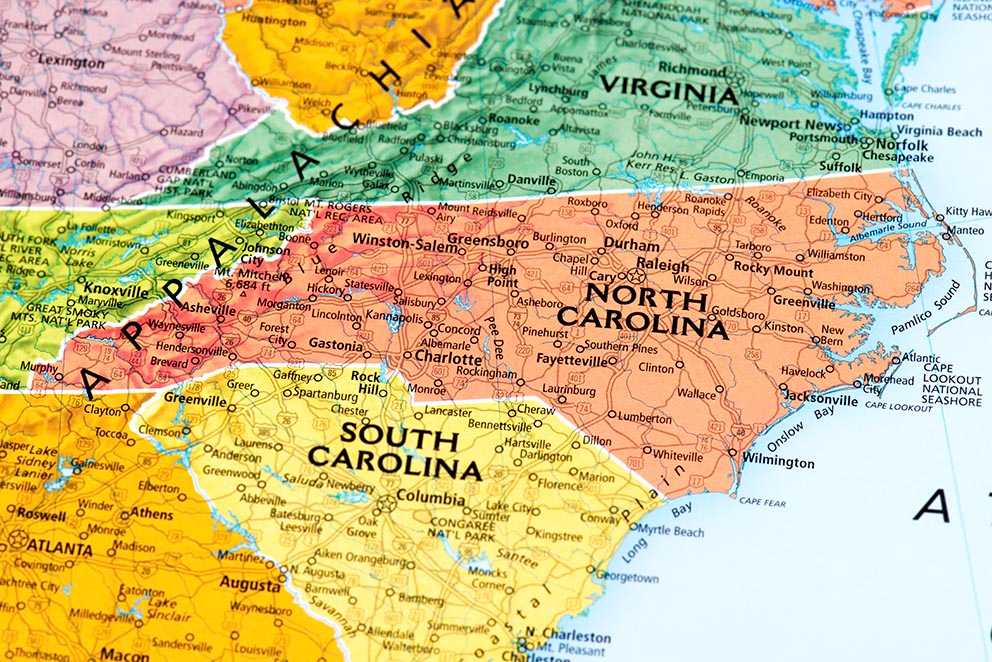 State Of North Carolina Map With Cities at Mildred Blose blog